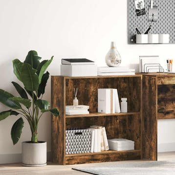 vidaXL Boekenkast 80x24x76 cm bewerkt hout gerookt, Huis en Inrichting, Kasten | Boekenkasten, Verzenden, Nieuw, Overige houtsoorten