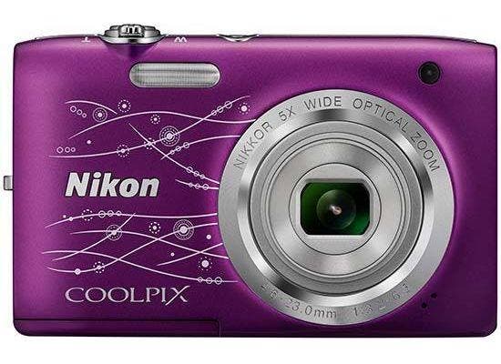 Nikon Coolpix S2800 Digitale Compact Camera - Paars/Line art, Audio, Tv en Foto, Fotocamera's Digitaal, Zo goed als nieuw, Verzenden