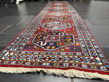 Heriz Art Deco - Vloerkleed - 400 cm - 90 cm, Nieuw