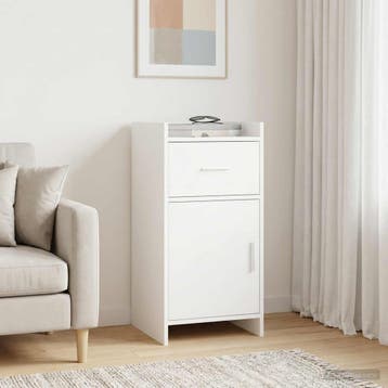 vidaXL Dressoir Wit 40 x 36 x 80 cm Bewerkt hout, Verzenden, Nieuw, Overige houtsoorten, Minder dan 50 cm