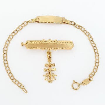 Ketting met hanger - 18 karaat Geel goud, Sieraden, Tassen en Uiterlijk