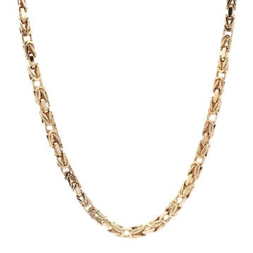 Gouden koningscollier 55 cm 14 karaat, Sieraden, Tassen en Uiterlijk, Kettingen, Verzenden, Zo goed als nieuw, Goud