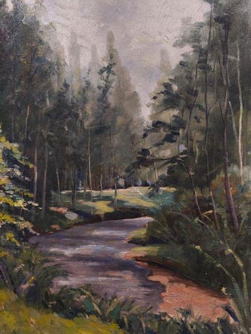 Escuela Impresionista Europea (XX) - Bosque en Verano