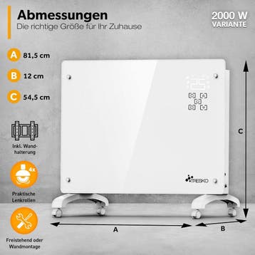 Convectorkachel - Elektrisch - Kachel - Heater - Verwarming, Verzenden, Zo goed als nieuw