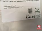 Vw golf 8 Gti GTD bumper rooster gril grille links, Ophalen, Gebruikt, Volkswagen, Bumper