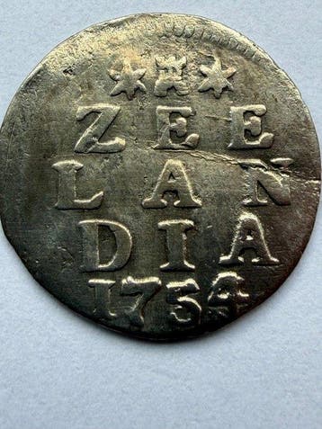 Nederland, Zeeland Wapenstuiver 1754/53 R (Zonder