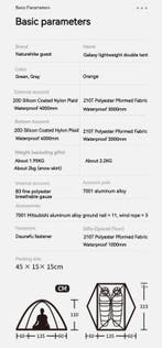 Ultralichte 2 Persoons Tent 4 Seizoenen Waterdicht, Verzenden, Nieuw