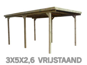 carport vrijstaand 3x5x2,6, Nieuw