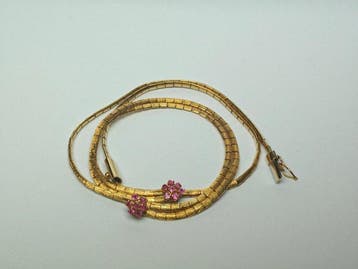 Ketting met hanger - 18 karaat Geel goud - Robijn, Sieraden, Tassen en Uiterlijk