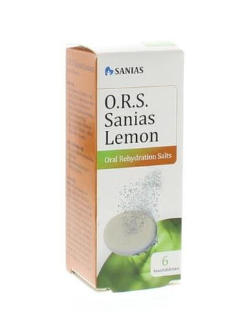 Sanias ORS lemon bruistablet 6 st, Verzenden, Nieuw