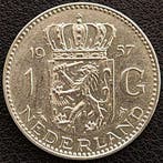 Nederlandse zilveren Gulden 1957, Postzegels en Munten, Munten | Nederland, Verzenden, Koningin Juliana, Losse munt, Zilver