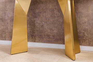 Design wandtafel EXTRAVAGANCIA 140cm wit marmer geborsteld, Ophalen of Verzenden, Nieuw