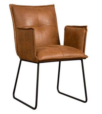 Eetkamerstoel Met Armleuning Seda - eetkamerstoelen, Nieuw, Overige materialen
