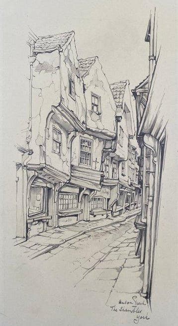 Anton Pieck (1895-1987) - Originele inktekening van The, Antiek en Kunst, Kunst | Schilderijen | Klassiek