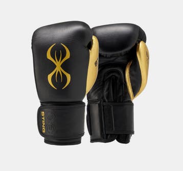 STING Bokshandschoen | Zwart / Goud (Maat: 14OZ), Verzenden, Nieuw, Overige, Vechtsportbescherming