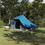 vidaXL Tipi Tent met dak met opslag Blauw 364 x 281 x 257 cm, Verzenden, Nieuw