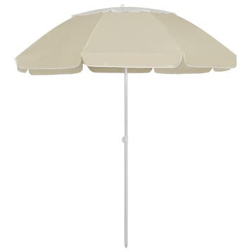 vidaXL Strandparasol 300 cm zandgeel, Verzenden, Nieuw, 2 tot 3 meter, Strandparasol