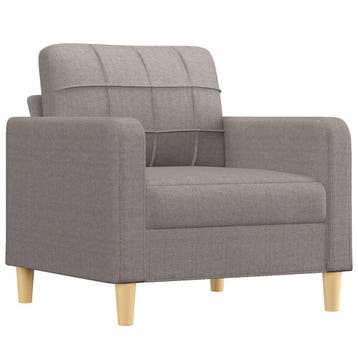 Fauteuil Taupe 60cm | Retourdeal -61% Korting, Huis en Inrichting, Fauteuils, Overige materialen, 75 tot 100 cm, Ophalen of Verzenden