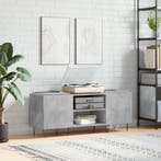 vidaXL Platenkast 121x38x48 cm bewerkt hout betongrijs, Verzenden, Nieuw