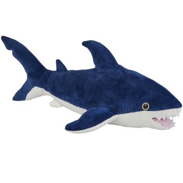 Pluche blauwe haai knuffel - 33 cm - zeedier, Verzenden, Nieuw