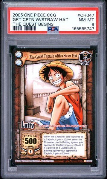 Great Captain with Straw Hat (CH047) PSA 8 POP 12, Ophalen of Verzenden, Nieuw