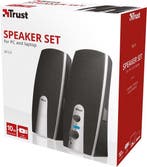 Speakerset met 3,5MM Audio Jack - ZwartTrust Mila 2.0 -, Computers en Software, Verzenden, Nieuw