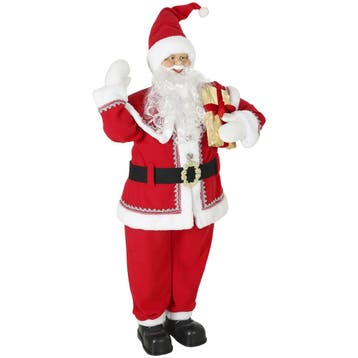 Levensgrote Zingende Kerstman 150 Cm, Geanimeerde Muziekfigu, Verzenden, Nieuw