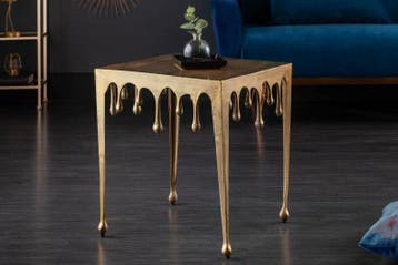 Extravagante salontafel LIQUID LINE L 46cm goud, Ophalen of Verzenden, Nieuw