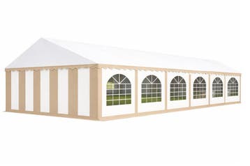 Premium Partytent PVC 6x12x2 mtr in Wit-Beige (6x12 meter), Verzenden, Nieuw, 2 meter of meer, Partytent