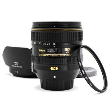 Nikon AF-S 16-80mm F/2.8-4 E ED VR DX Nano Crystal + HB-75, Nieuw