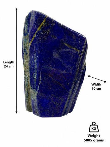 lapis lazuli Vrije vorm - Hoogte: 24 cm - Breedte: 10 cm-