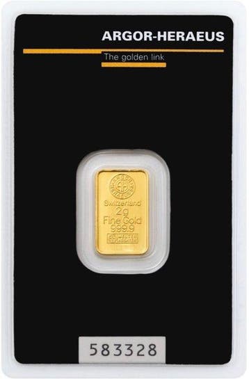 4 gram - Goud .999 - Argor-Heraeus, Switzerland - Verzegeld
