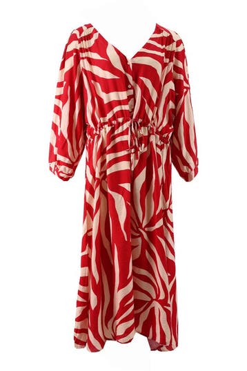 Only Carmakoma Jurk in maat 50 Rood, Kleding | Dames, Only Carmakoma, Verzenden, Gedragen, Rood