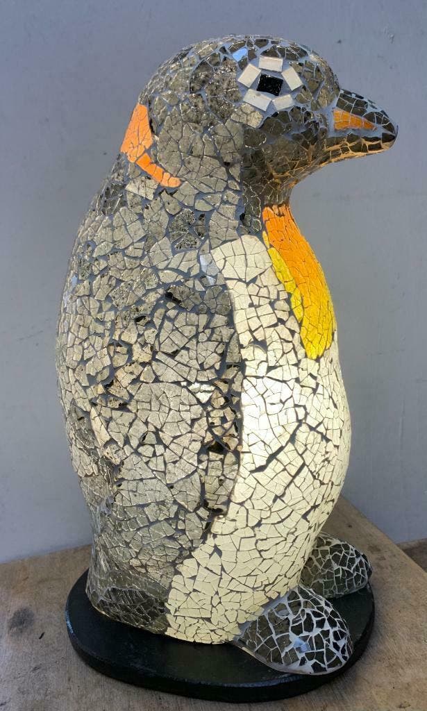 Pinquin Glas mozaïek lamp - handvervaardigd € 59,00 !! NIEUW, Huis en Inrichting, Lampen | Tafellampen, Nieuw, Glas, Minder dan 50 cm