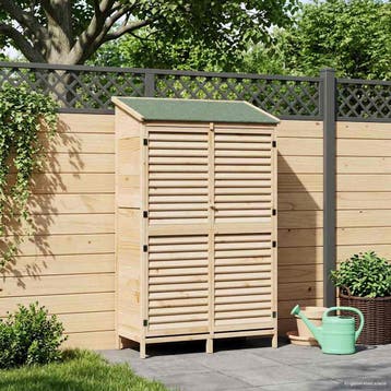 vidaXL Tuinschuur Naturel 106 x 56 x 176,5 cm Massief, Verzenden, Nieuw