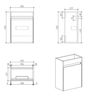 SALE - Elin 40 - Walnoot - Toiletmeubel -, Ophalen of Verzenden, Nieuw