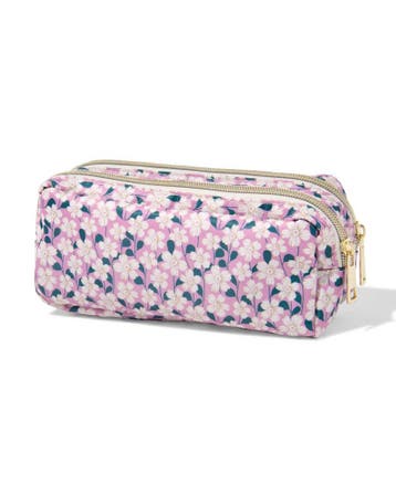 HEMA Etui dubbele rits 22x6x10cm bloem, Verzenden, Nieuw