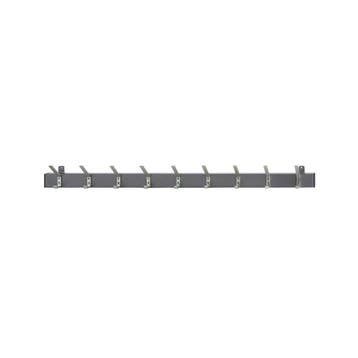 Basic wandkapstok 138cm met 9 dubbele haken - grijs, Verzenden, Nieuw