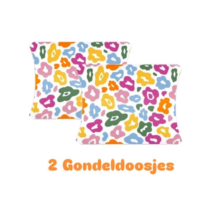 2x Gondeldoosje - Leopard color (Gondeldoosjes), Diversen, Cadeauverpakkingen, Cadeauzakje, Nieuw, Ophalen of Verzenden