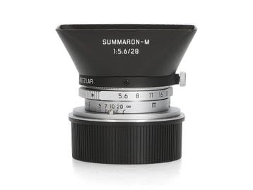 Leica Summaron-M 28mm F5.6 zilver (11695) - 2 jaar garantie, Ophalen of Verzenden, Zo goed als nieuw, Leica