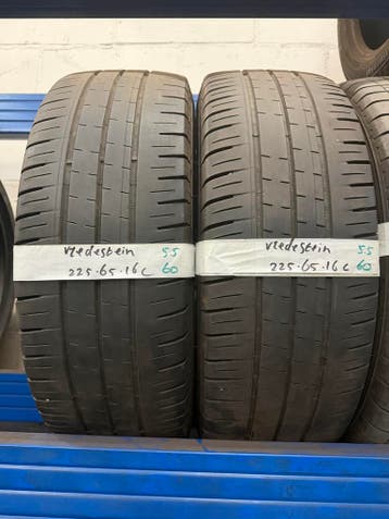 225-65-16C Vredestein Zomerbanden 5.5mm BUSBANDEN 225 65 16C, Auto-onderdelen, Ophalen, 16 inch, Band(en), Bestelwagen