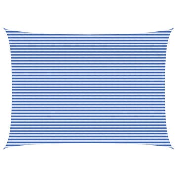 vidaXL Zonneschaduwzeil 5 x 8 m HDPE Rechthoekig Blauw en, Verzenden, Nieuw