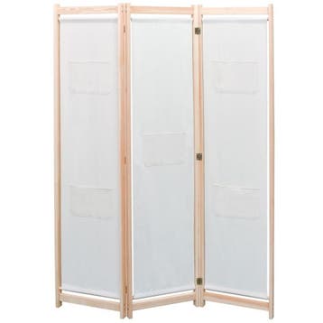 Kamerscherm 3 panelen - Creme | Retourdeal 58% Korting, Ophalen of Verzenden, Gebruikt