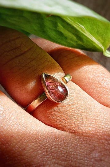 Ring Candy met verstelbare maat, van 925 zilver met