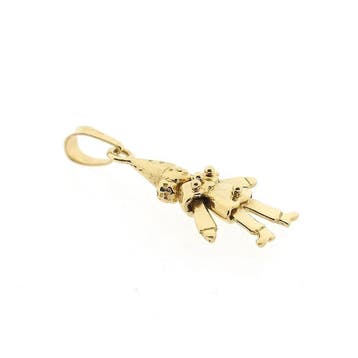Gouden harlekijn hanger (Hanger of bedel), Ophalen of Verzenden, Gebruikt, Goud, Overige merken