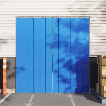 vidaXL Deurgordijn 300x2,6 mm 10 m PVC blauw, Verzenden, Nieuw, Blauw