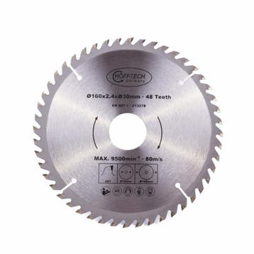 Hofftech Zaagblad cirkelzaag - Ø 160 mm - 48 tanden - Spl.., Ophalen of Verzenden, Nieuw