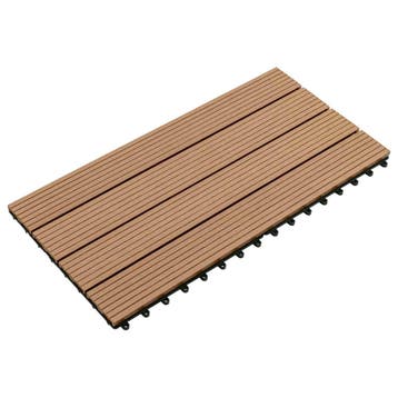 vidaXL Terras Tegel 6 st Bruin 60 x 30 cm WPC, Verzenden, Nieuw