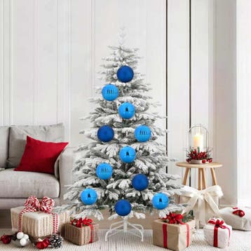 vidaXL Kerstbal Set XL 9 st Blauw Ø 15 cm Kunststof, Verzenden, Nieuw