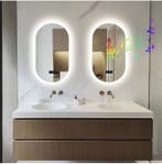 Ovale LED Badkamerspiegel –Bluetooth, Display en Anticondens, Verzenden, Nieuw